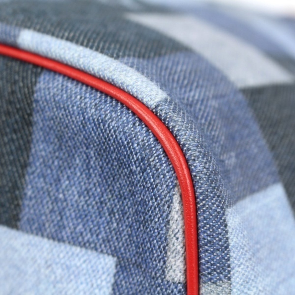 Louis Vuitton Neverfull Mm Denim Patchwork Blue - image 4